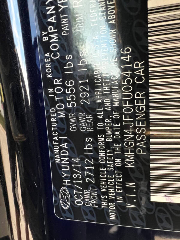 2015 Hyundai Genesis 5.0L