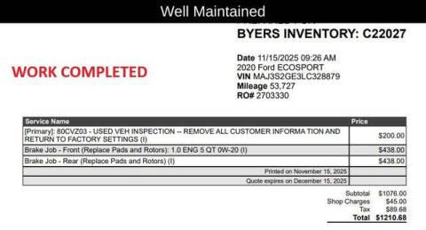 2020 Ford EcoSport SE