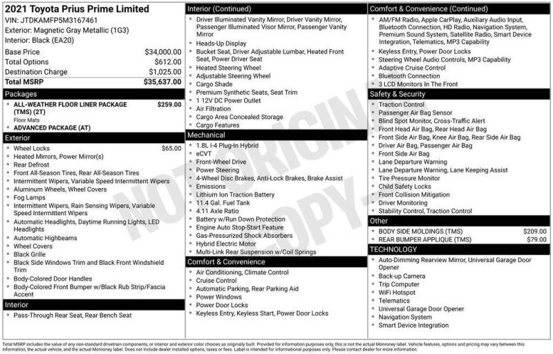 2021 Toyota Prius Prime Limited