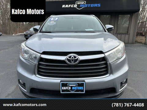 2016 Toyota Highlander for sale at Kafco Motors in Holbrook MA