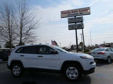 2015 Jeep Cherokee for sale at FAMILY AUTO CENTER in Greenville NC