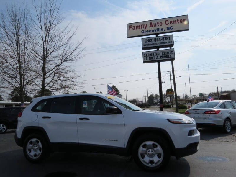 2015 Jeep Cherokee for sale at FAMILY AUTO CENTER in Greenville NC