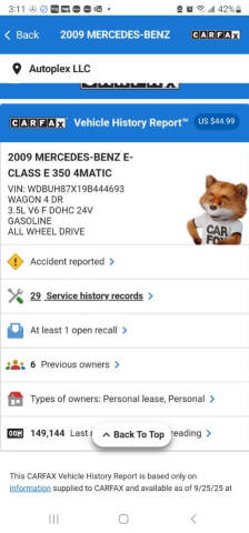 2009 Mercedes-Benz E-Class E 350 4MATIC