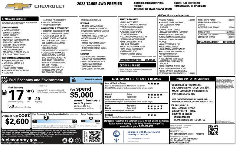 2023 Chevrolet Tahoe Premier