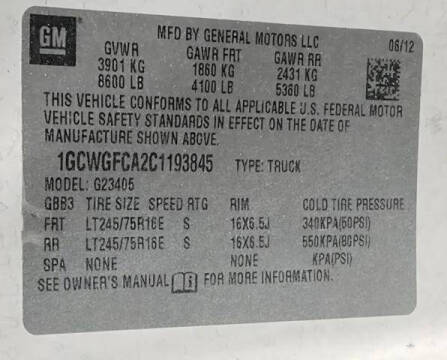 2012 Chevrolet Express 2500