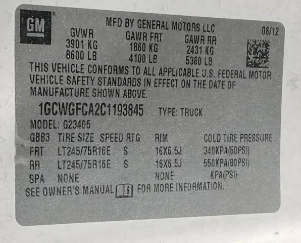 2012 Chevrolet Express 2500