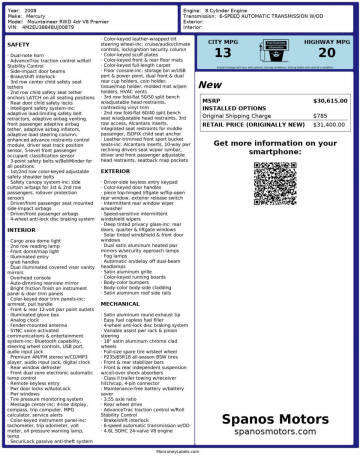 2008 Mercury Mountaineer Premier