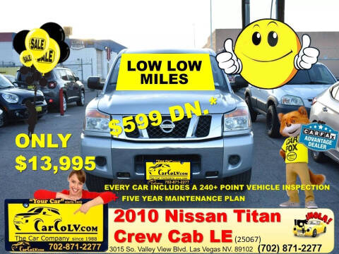 2010 Nissan Titan for sale at The Car Company - $599 down in Las Vegas NV