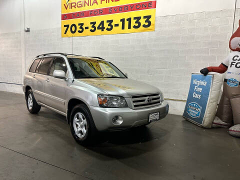 2007 Toyota Highlander for sale at Virginia Fine Cars in Chantilly VA