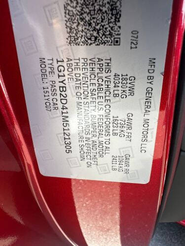 2021 Chevrolet Corvette