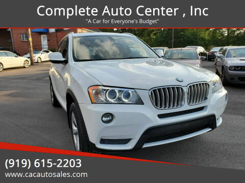 2012 BMW X3 for sale at Complete Auto Center , Inc in Raleigh NC