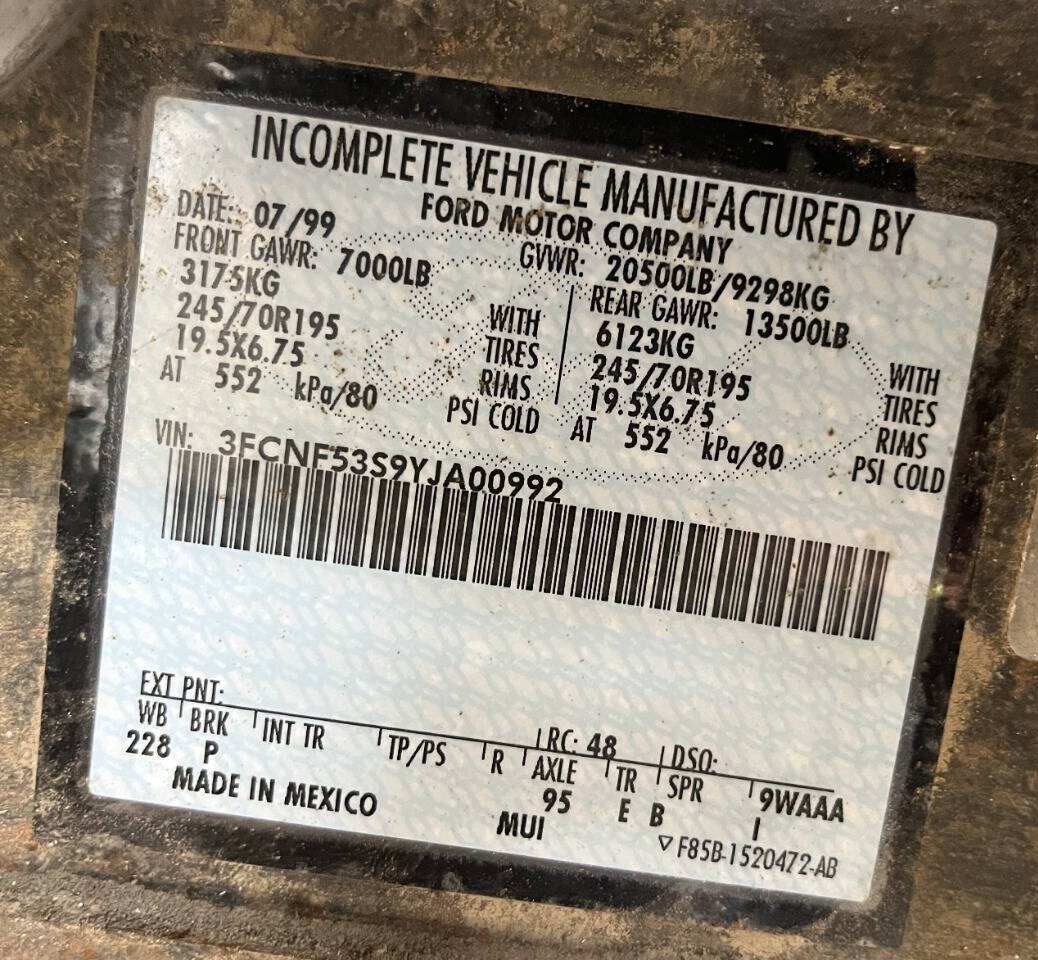 2000 Ford Motorhome Chassis 66