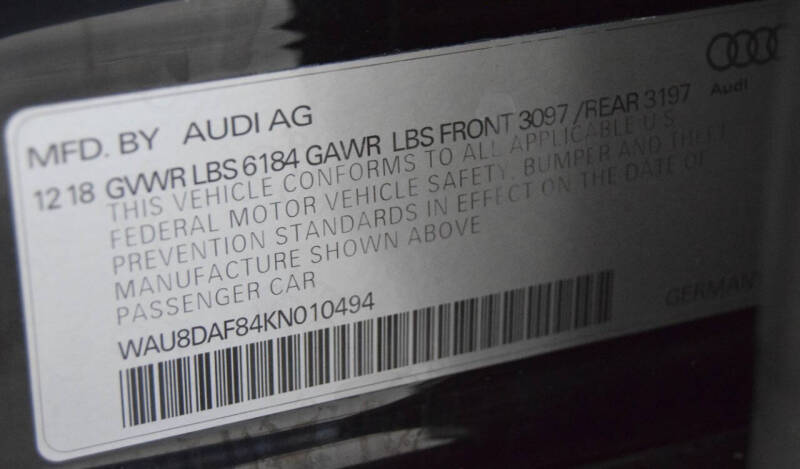 2019 Audi A8 L quattro 55 TFSI