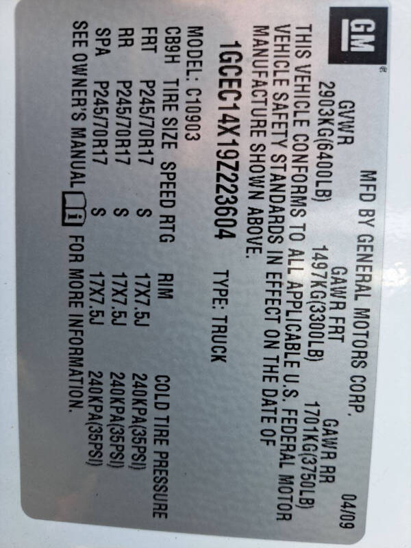 2009 Chevrolet Silverado 1500 Work Truck