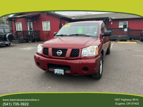 2005 Nissan Titan for sale at Best Value Automotive in Eugene OR