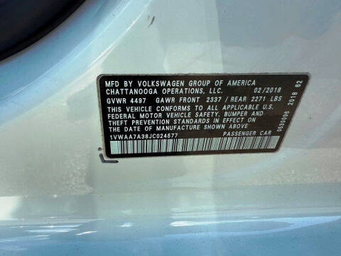 2018 Volkswagen Passat 2.0T S