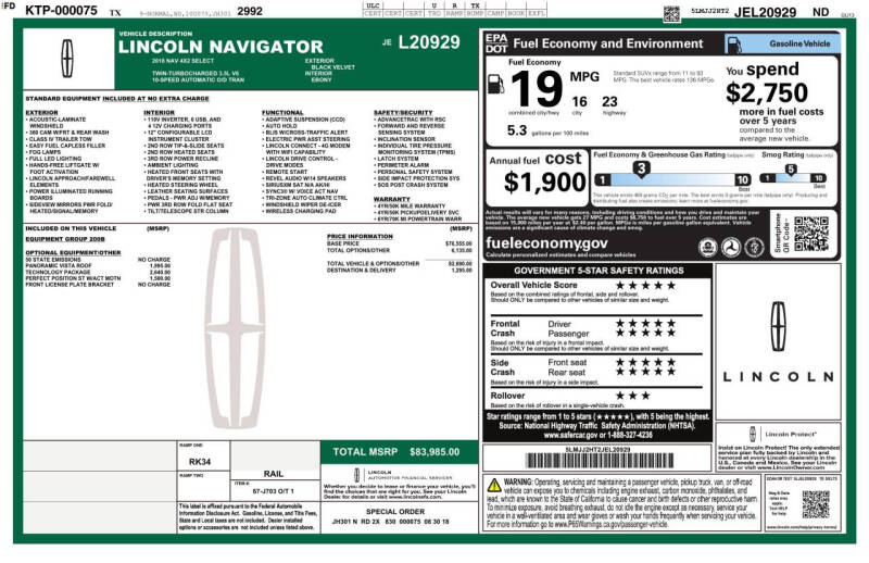 2018 Lincoln Navigator Select