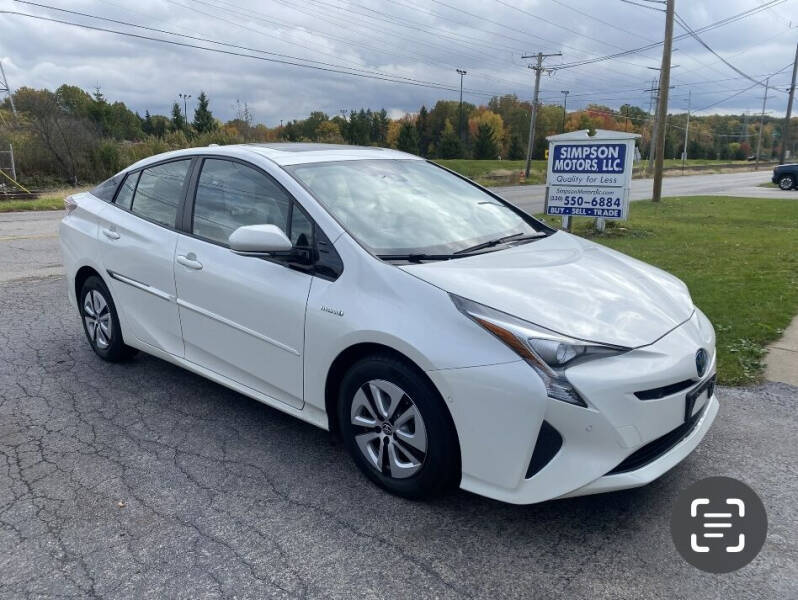 2018 Toyota Prius for sale at SIMPSON MOTORS in Youngstown OH