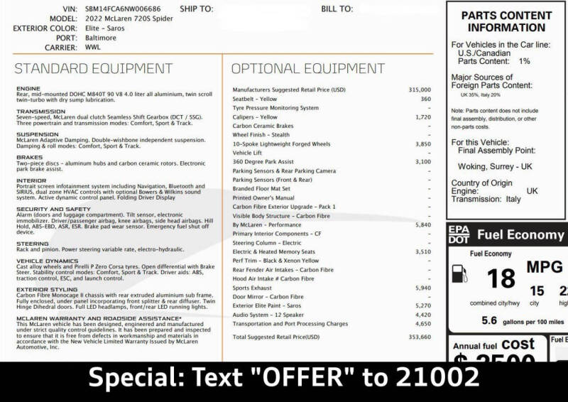 2022 McLaren 720S Spider Performance