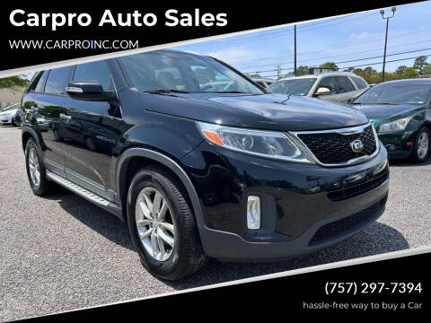 2014 Kia Sorento for sale at Carpro Auto Sales in Chesapeake VA