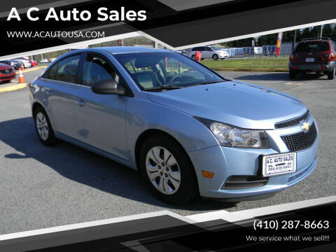 2012 Chevrolet Cruze for sale at A C Auto Sales in Elkton MD