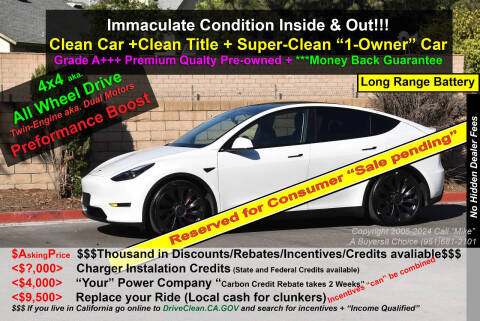 2021 Tesla Model Y for sale at A Buyers Choice in Jurupa Valley CA