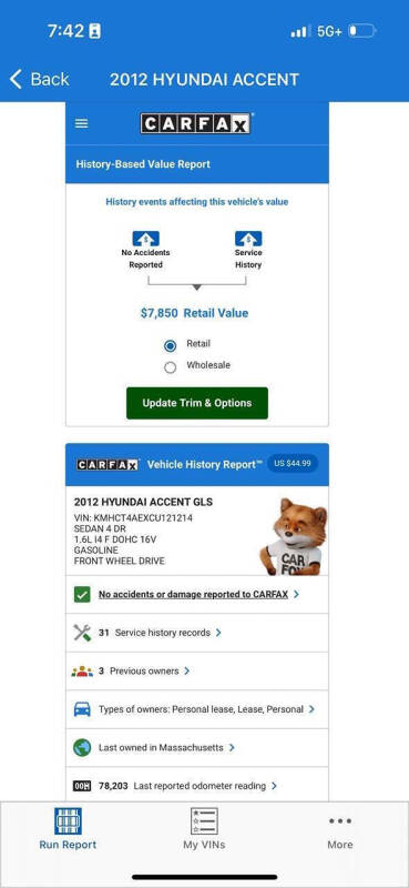 2012 Hyundai Accent GLS