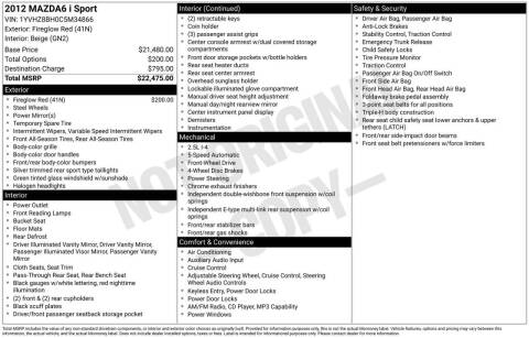 2012 Mazda MAZDA6 i Sport