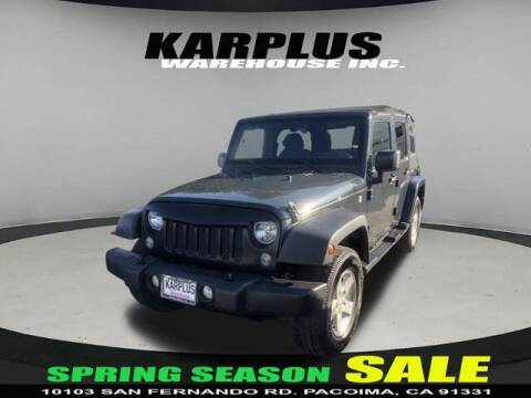 2016 Jeep Wrangler Unlimited for sale at Karplus Warehouse in Pacoima CA