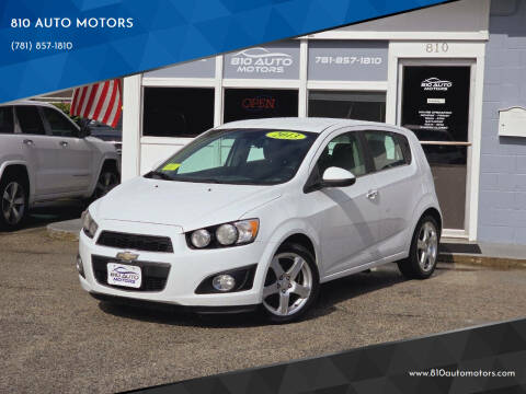 2013 Chevrolet Sonic for sale at 810 AUTO MOTORS in Abington MA