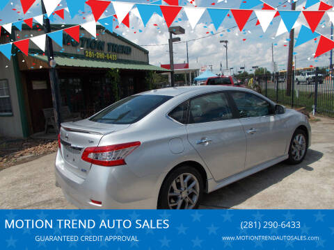 2013 Nissan Sentra for sale at MOTION TREND AUTO SALES in Tomball TX