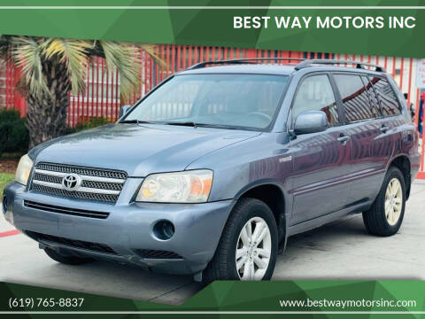2007 Toyota Highlander Hybrid for sale at BEST WAY MOTORS INC in San Diego CA