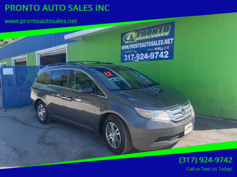 2012 Honda Odyssey for sale at PRONTO AUTO SALES INC in Indianapolis IN