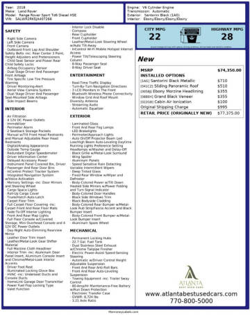 2018 Land Rover Range Rover Sport HSE Td6