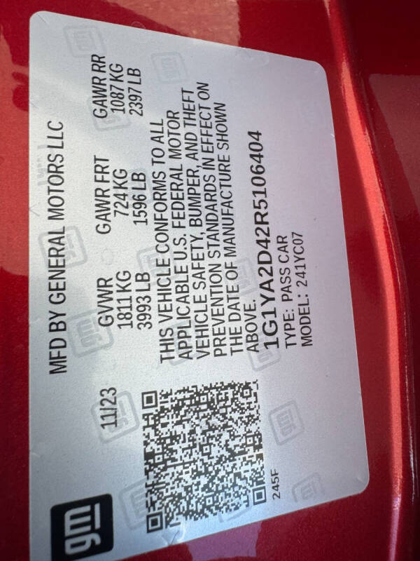 2024 Chevrolet Corvette Stingray