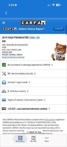 2019 RAM ProMaster 3500 159 WB