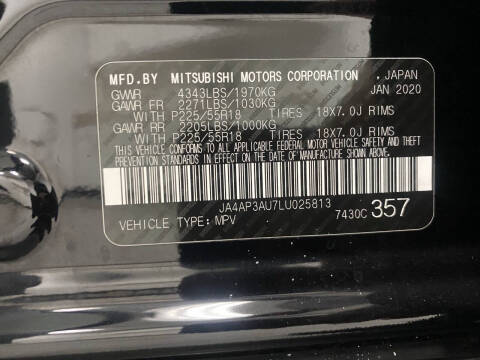 2020 Mitsubishi Outlander Sport BE