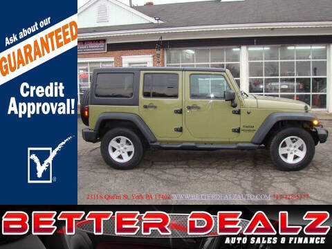2013 Jeep Wrangler Unlimited for sale at Better Dealz Auto Sales & Finance in York PA