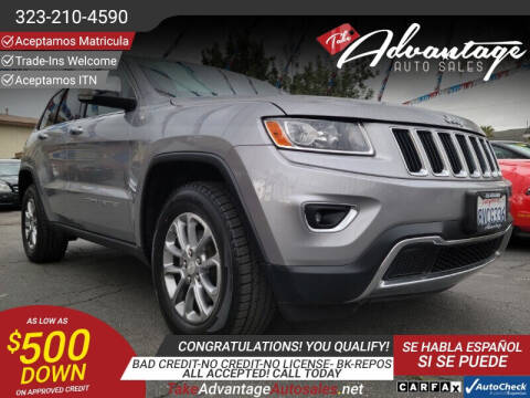 2014 Jeep Grand Cherokee for sale at ADVANTAGE AUTO SALES INC in Bell CA
