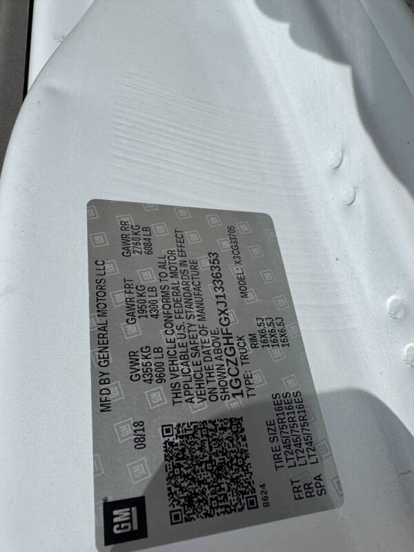 2018 Chevrolet Express 3500