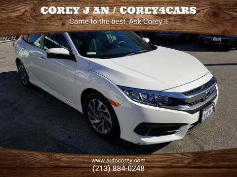 2017 Honda Civic for sale at WWW.COREY4CARS.COM / COREY J AN in Los Angeles CA