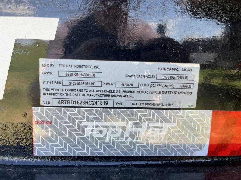 2024 TOP HAT 14K DUMP