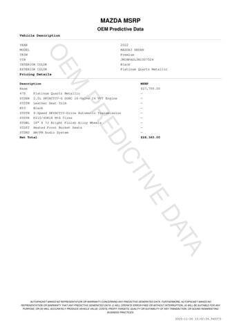 2022 Mazda Mazda3 Sedan Premium