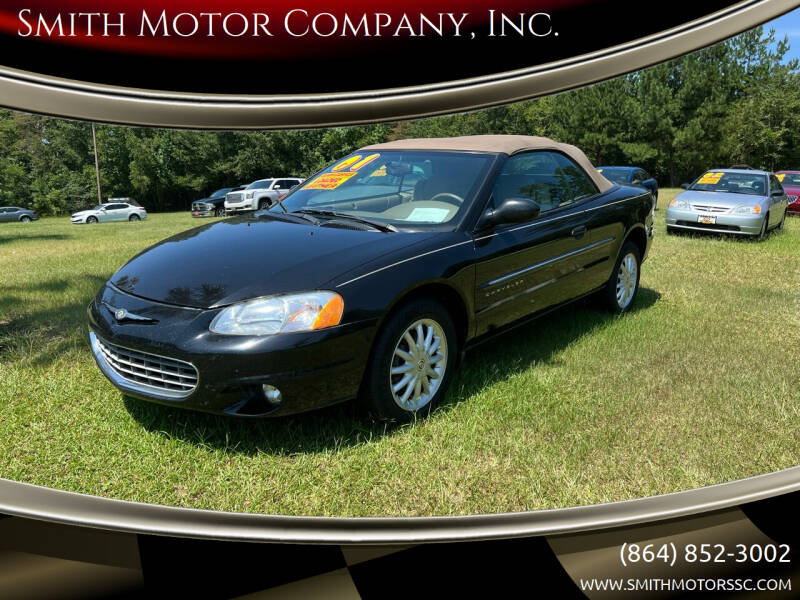 2001 Chrysler Sebring for sale at Smith Motor Company, Inc. in Mc Cormick SC