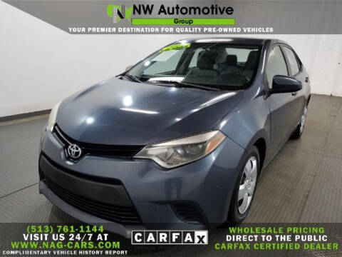 2014 Toyota Corolla for sale at NW Automotive Group in Cincinnati OH
