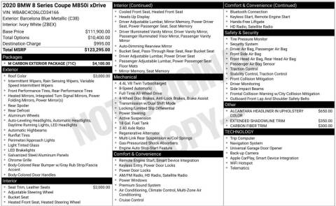 2020 BMW 8 Series M850i xDrive