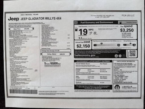 2021 Jeep Gladiator Willys