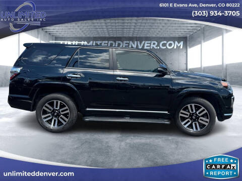 2017 Toyota 4Runner for sale at Unlimited Auto Sales in Denver CO