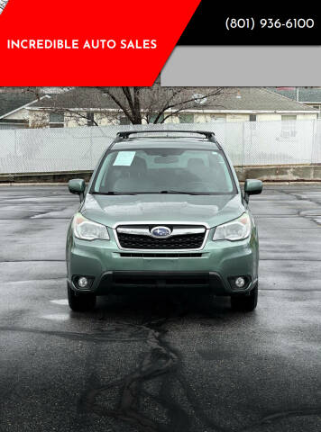 2015 Subaru Forester for sale at INCREDIBLE AUTO SALES in Bountiful UT