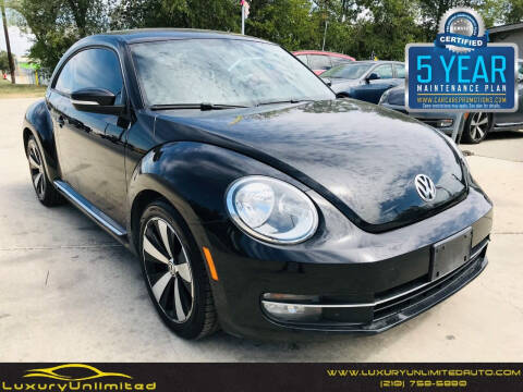 2012 Volkswagen Beetle for sale at LUXURY UNLIMITED AUTO SALES in San Antonio TX